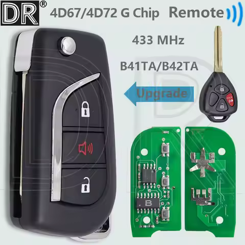 DR Upgrade B41TA/B42TA 4D67/4D72 G Chip 433MHz Car Remote Control Key For Toyota Corolla Yaris Innov