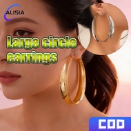 Big Round Earrings Large Hoop Earrings Gold Hoop Earrings For Banquet And Fashion Ear Jewelry