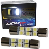 iJDMTOY (2) Super Bright 6-SMD 29mm 6614F LED Replacement Bulbs For Car Sun Visor Vanity Mirror Ligh
