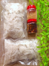 Combo 1kg bánh tráng phơi sương rìa ủ bơ mềm dẻo +100g Satế + 100g Muối Nhuyễn cay