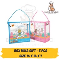 Mika BLUE BOX | Blue Mica BOX | 1 SET | 3pcs | Hampers BOX | Eid Cookie BOX | Dessert BOX