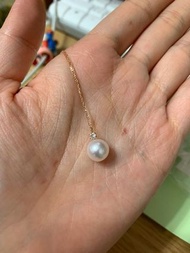日本Akoya 8.5mm 珍珠吊咀18K 頸鏈 mikimoto 同款