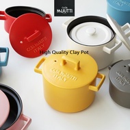 【CASA MUUTTI】No-crack heat-resistant earthen pot/pottery, ceramic pot/oven, gas stove, highlight, mi