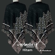 JILBAB VOAL MOTIF JUMBO 130 X 130 WARNA HITAM