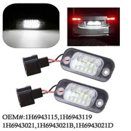 2Pcs LED License Number Plate Lights Lamps For VW Polo 3 Classic Variant Golf 3 Cabriolet GTI R32 Se