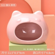 Rumah Persembunyian Sarang Seramik Hamster Musim Panas Hamster Emas Tidur Sarang Bekalan Penyejukan 