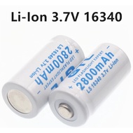 GTL 3.7V 2800mAh Lithium Li-ion 16340 Battery CR123A -Rechargeable Batteries 3.7V CR123 for Lase