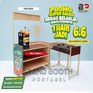 SALES BOOTH + 2 Burner Stove Table I Folding table I portable cart I Food and Beverage Stand I P 180
