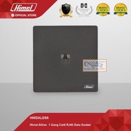 Himel Altivo 1 Gang Data Cat6 RJ45 Data Socket Dark Grey