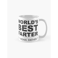 Ceramic Cup Dad Gifts from Daughter or Son Worlds Best farter I mean father Tea Mug