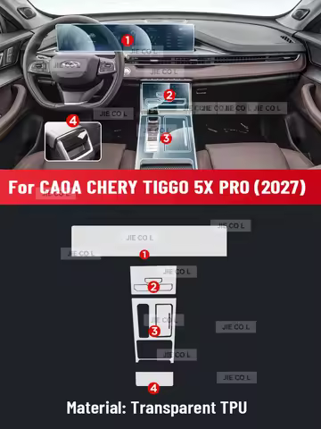Anti-scratch Car Interior Center Console Media Dashboard Navigation TPU Protector Film For CAOA CHER