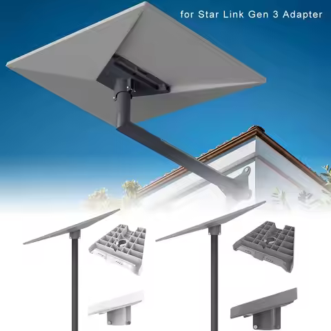 For Starlink Gen 3 Pipe Adapter Round Tube Metal Adapter Pole Mount Bracket For Starlink V3 Plate Ro