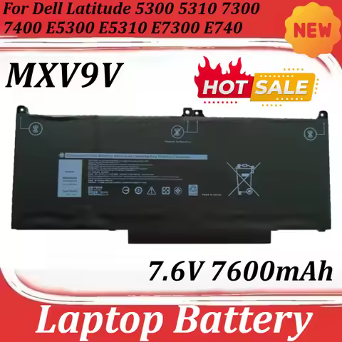 MXV9V 7.6V 7600mAh Battery for Dell Latitude 5300 5310 7300 7400 E5300 E5310 E7300 E740 Laptop Batte