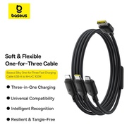 Baseus 3 in 1 Fast Charging Cable USB to M+L+C 100W