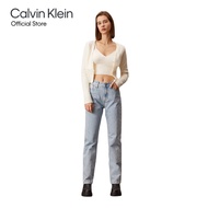 CALVIN KLEIN กางเกงยีนส์ผู้หญิง ทรง High Rise Straight รุ่น J225107 1AA - สี Light blue