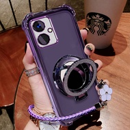 Casing OPPO A97 5G Simple holder Phone Case for Lens Camera Protector TPU soft case phone protective