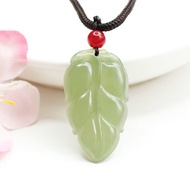 Miyu Pendant Wholesale Pendant Leaf Jade Necklace Leaf Live S2051324Natural Jewelry Hetian Jade 4SCW