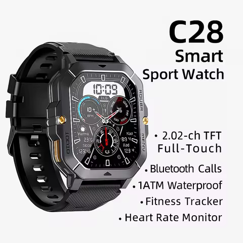 2025 Leadoys New C28 Smartwatch Men Women with 100+ Sports Modes Heart Rate Blood Oxygen Monitor Sle