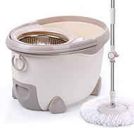 Mop,Spin Mop Bucket Set - for Home Kitchen Floor Cleaning - Wet/Dry Usage on Hardwood &amp; Washable Microfiber Mops Heads Commemoration Day