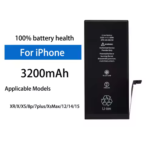 3200mAh High Density Powerful High Capacity Battery For Apple iPhone 7P 8P X XR XS XSMax 11 12 13 14
