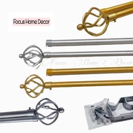 48inches Double Curtain Rod Adjustable Extendable Set with Hook and Screws S B19160