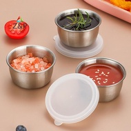 [Z&P-t] 1/6pcs 40ML Salad Dressing Container Sauce Dishes Portable Stainless Steel Small Sauce Cup W
