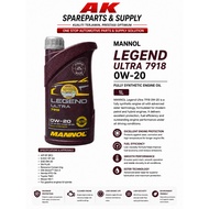 MANNOL MN7918 Legend Ultra 0W20 Engine Oil 1L FULLY SYNTHETIC