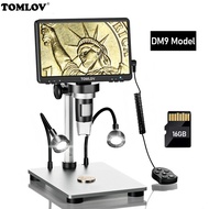TOMLOV DM9 7" LCD Digital Microscope 1200X, 1080P Coin Microscope Magnifier, 12MP Ultra-Precise Focu