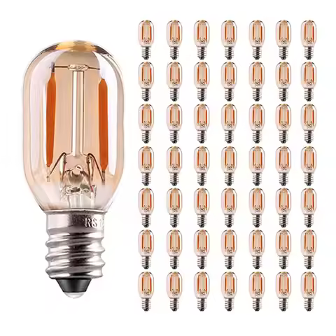 T22G Dimmable LED Lamps 1W Vintage Tube Night Light Bulbs Amber Glass E12 E14 Candelabra LED String 