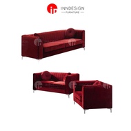 4 COLORS 1+2+3 SEATER VELVET FABRIC SOFA SET (FREE DELIVERY AND INSTALLATION)