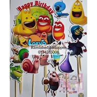 Topper cake cartoon larva
