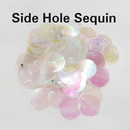Sequins - Side Hole (5 gram / 50 gram ) - TRANSPARENT WHITE AB