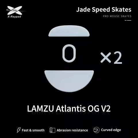 X-Raypad Jade Speed Rounded Curved Edges Mouse Skates for LAMZU Atlantis OG V2-big Mice Glide Feet