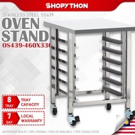 SS439 Oven Stand c/w Undershelf, Trays' Runners &amp; Wheels for Unox 460x330 Anna Arianna Convection Oven Stainless Steel