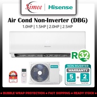 Hisense Aircond 1HP / 1.5HP / 2HP / 2.5HP ( R32 ) Non-Inverter Aircond Air Conditioner Penghawa Ding