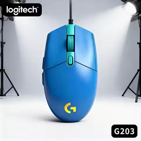 Professional Logitech G203 Lightsync Mouse, 8K DPI Optical Gaming Sensor, 1000Hz Polling Rate, Ergon