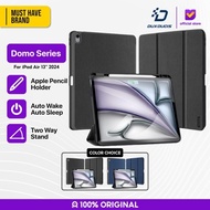 Case iPad Air 13 Inch 2024 DUX DUCIS Domo Series Clear Auto Sleep Wake With Apple Pencil Holder Trif