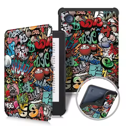 For Kobo Clara BW Case Fashion Painted Flip Magnetic Smart Cover for Kobo Clara Colour 2e Bw 6 inch 