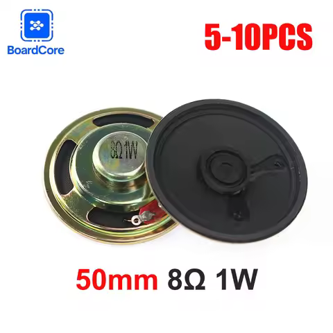 5-10pcs 50mm Ultra-thin Speaker 8R 1W Speaker Kit 1 Watt 8 Ohm 5cm Acoustic Loudspeaker for DIY Elec