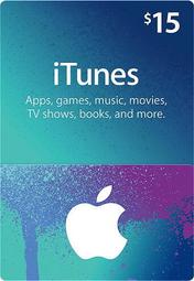 [超商]波波的小店 iTunes Gift Card $15 美國iTunes禮物卡15元App Store充值卡/序號