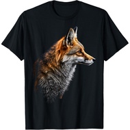 Fox Art Animal Lovers Motif Animal T-Shirt