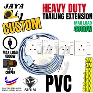 1SET SIRIM HEAVY DUTY LOCAL PVC TRAILING SOCKET EXTENSION Plug FULL COPPER WIRE 2 / 3 / 4 Way / 4900