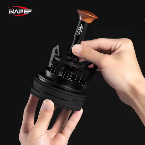 IKAPE V3 Espresso Stirrer for 51/54/58mm Portafilter–Adjustable Depth with 0.25mm 9 Needles Coffee D