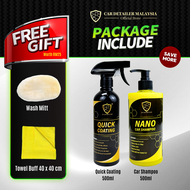 【CP CAR Detailer】Wash + Coating W2C Combo Set Nano Car Shampoo 500ml + Quick Coating 500ml Car Wash 