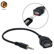 [prettyia] AUX to USB 3.5mm Male Aux Audio Plug to USB Female Converter Cable Cord Converter Cable, 