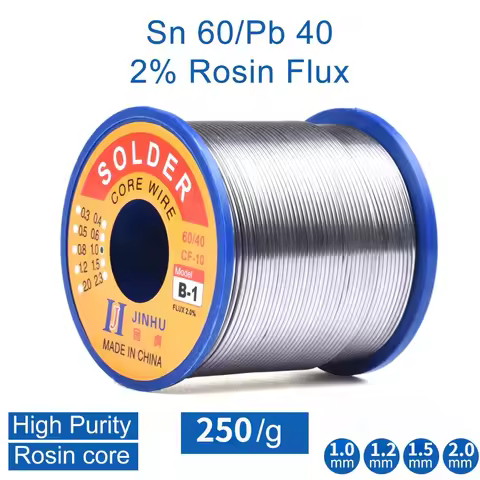 250g Rosin Core Solder Wire Low Temperature Solder Joint Bright and Easy to Use 1.0/1.2/1.5/2.0mm So