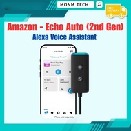 Amazon - Echo Auto (2nd Gen) with Alexa Voice Assistant - Black