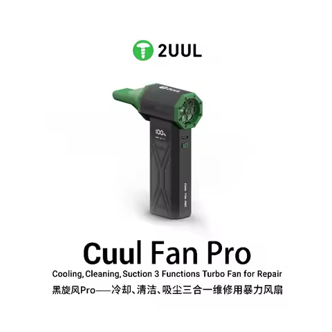 2UUL DA97 Cuul Fan PRO Cooling Cleaning Suction 3-in-1 Turbo Fan for Repair for Phone Motherboard We