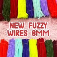 8mm High-Density FUZZY WIRE DIY Craft Kit 100pcs Pipe Cleaners with Tools, Multi-Color Set