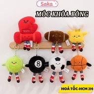 Sports Cotton Keychain Size 15cm - Cute Soft Soccer Teddy Bear SAKA B03